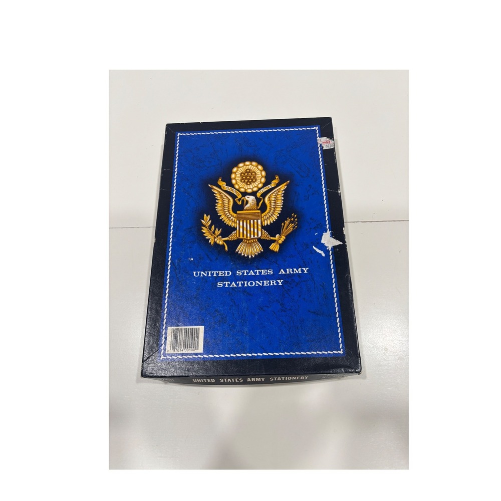 Vintage United States Army Stationery Set Lined Paper Envelopes Comic Postcards